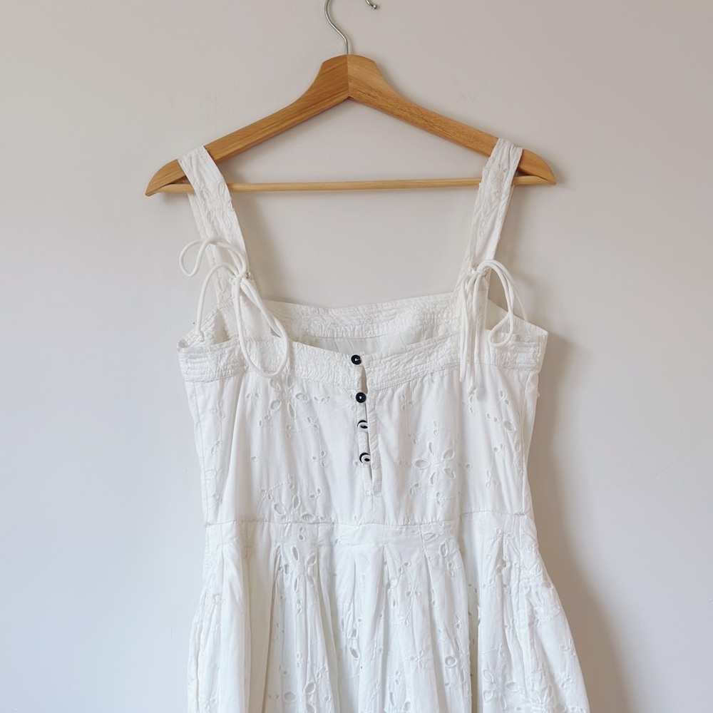Free People Primavera Eyelet Midi Dress White - Picture 5 of 8